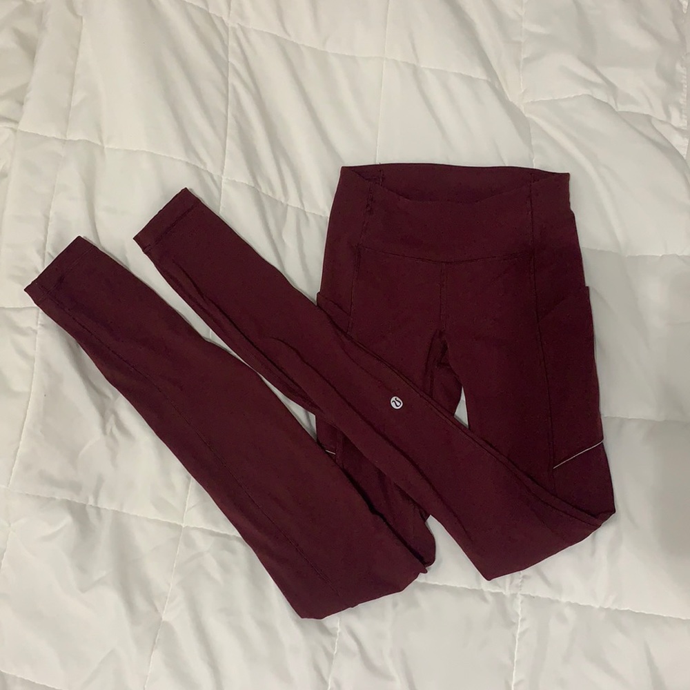Red lululemon leggings!